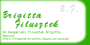 brigitta filusztek business card